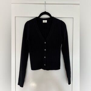 Aritzia Wilfred Manila Cardigan in Black